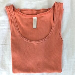 90s/Y2K J Crew Orange Ribbed Tank Top